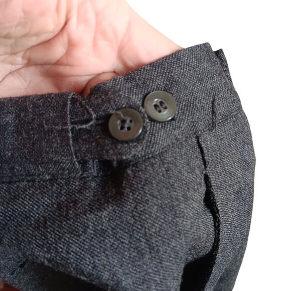 24x27 Boys Vintage Black Wool Blend Dress Pants 1970's Rayon Blend Prep School - Picture 4 of 6